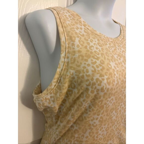 Nine West Light Yellow Animal Print Dress. Size XL - Picture 5 of 7